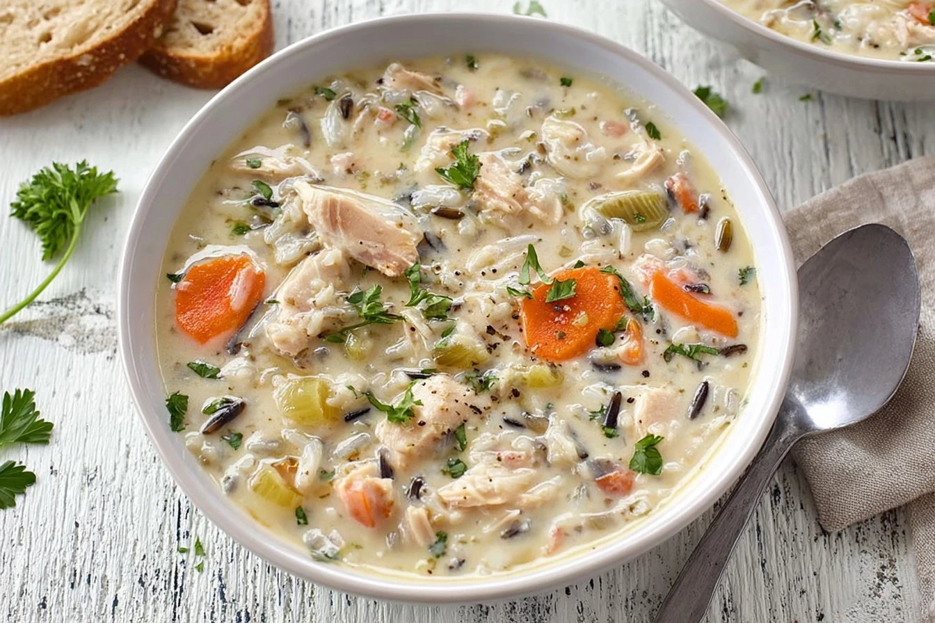 Quick & Easy Creamy Chicken and Rice Soup