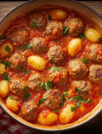 Easy Creamy Meatballs Gnocchi Recipe 20 Minute One Pot Meals Quick Creamy Gnocchi Dinner Ideas Best One Pot Meatball Recip...