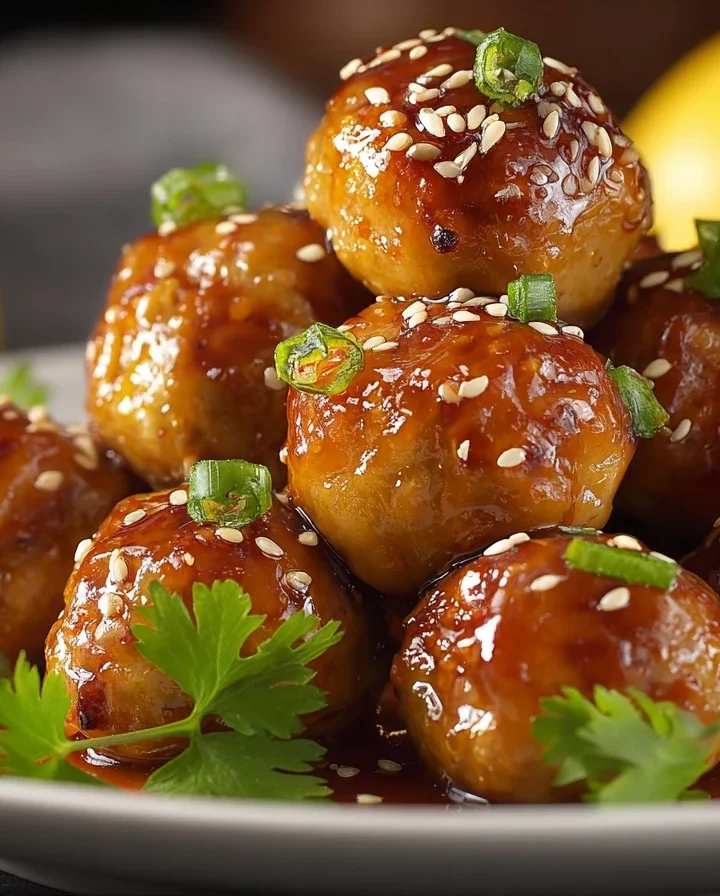 Easy Honey Lemon Chicken Meatballs Recipe Quick Honey Lemon Meatball Dinner 30 Minute Chicken Meatball Recipe Honey Lemon ...