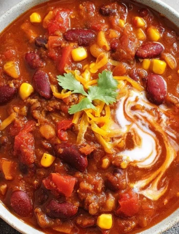 Easy Vegetarian Chili Recipe For Beginners Hearty Vegetarian Chili Slow Cooker Best Spices For Vegetarian Chili Low-fat Ve...