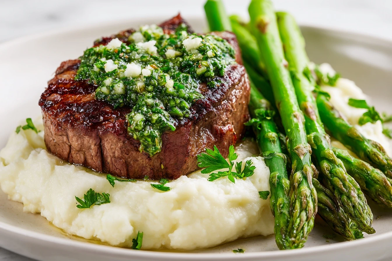 Healthy Keto Chimichurri Steak Dinner in Just 20 Mins