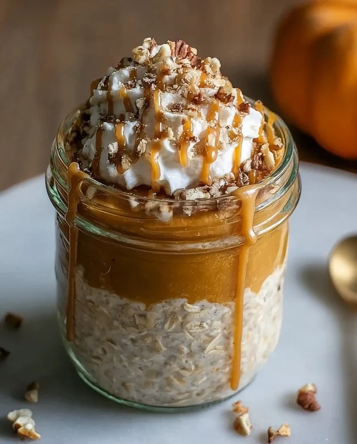 Quick Pumpkin Cheesecake Overnight Oats Recipe Easy Pumpkin Cheesecake Oats Overnight Healthy Pumpkin Cheesecake Oats Reci...
