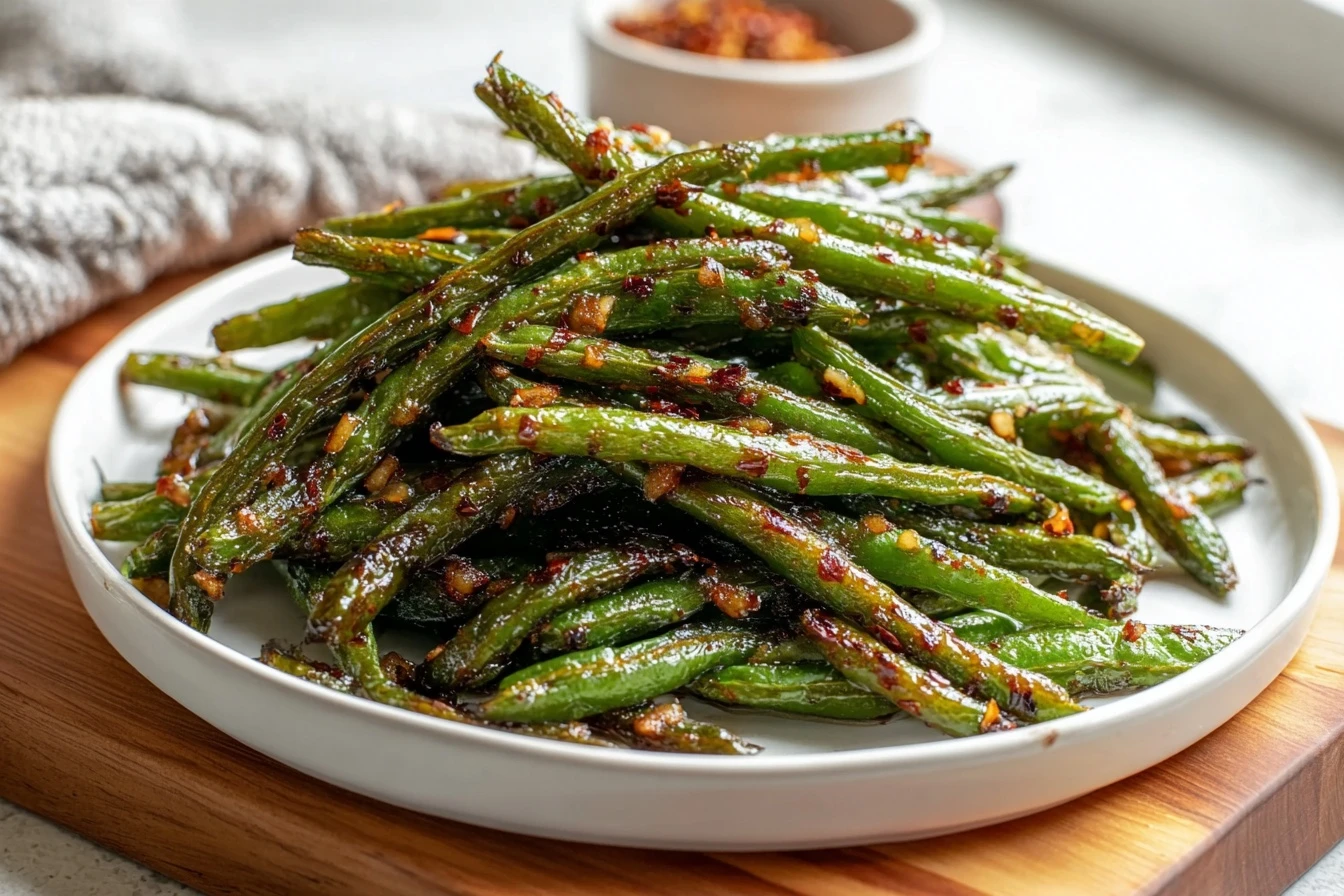 Air Fryer Garlic Green Beans Crispy Flavorful