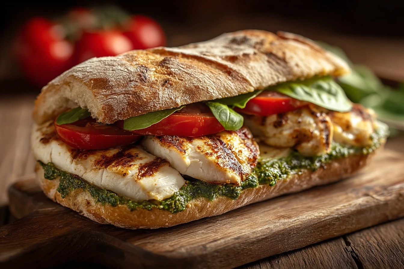 20-Minute Recipe: Easy Chicken Pesto Sandwiches