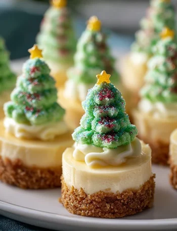 Best Christmas Mini Tree Cheesecakes Easy Christmas Tree Cheesecake Recipe Mini Tree Cheesecake Ideas How To Make Tree Sha...