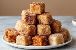 Melt-in-Your-Mouth Crispy Angel Cake Churro Bites!