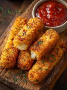 10-Minute Crispy Hot Mozzarella Sticks Recipe