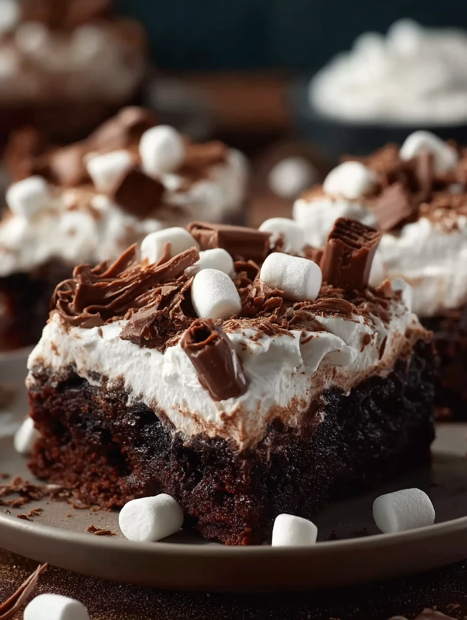 Best Hot Chocolate Brownies Recipe With Marshmallow Easy Marshmallow Frosted Brownie Recipe Gourmet Brownies With Marshmal...