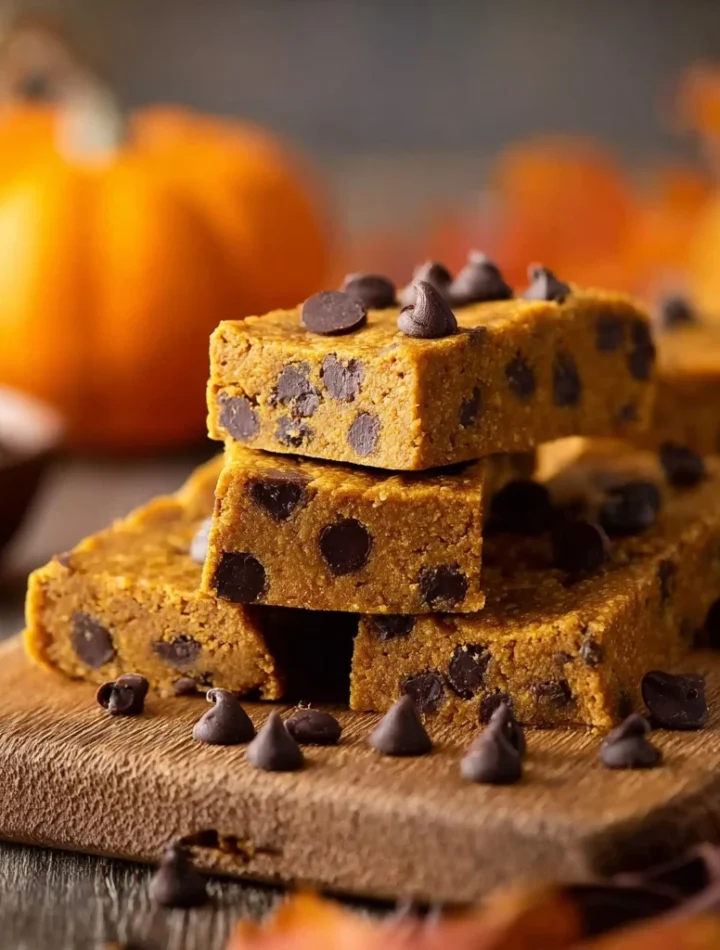 Best Pumpkin Chocolate Chip Protein Bars Gluten-free Pumpkin Protein Bars Vegan Pumpkin Chocolate Chip Bars Homemade Pumpk...