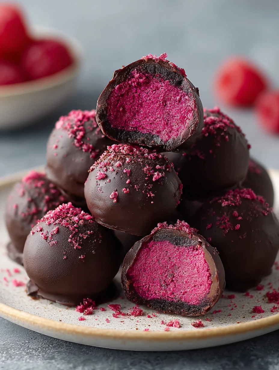 Best Velvety Raspberry Truffles Recipe Homemade Raspberry Truffles For Dessert Easy Melt-in-your-mouth Raspberry Truffles ...