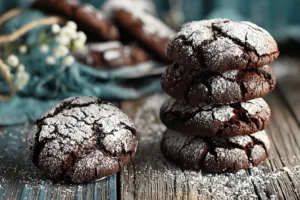 Vintage Chocolate Crinkle Cookies