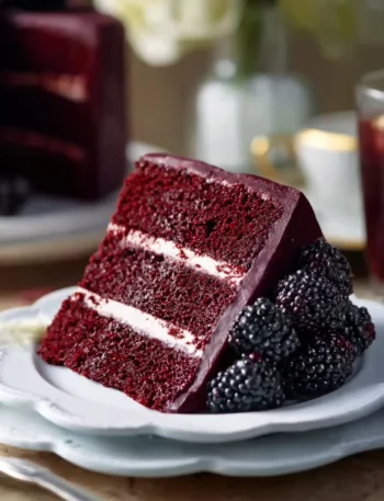 Blackberry Velvet Cake Recipe Homemade Blackberry Velvet Cake Best Blackberry Frosting Recipe How To Make Blackberry Velve...