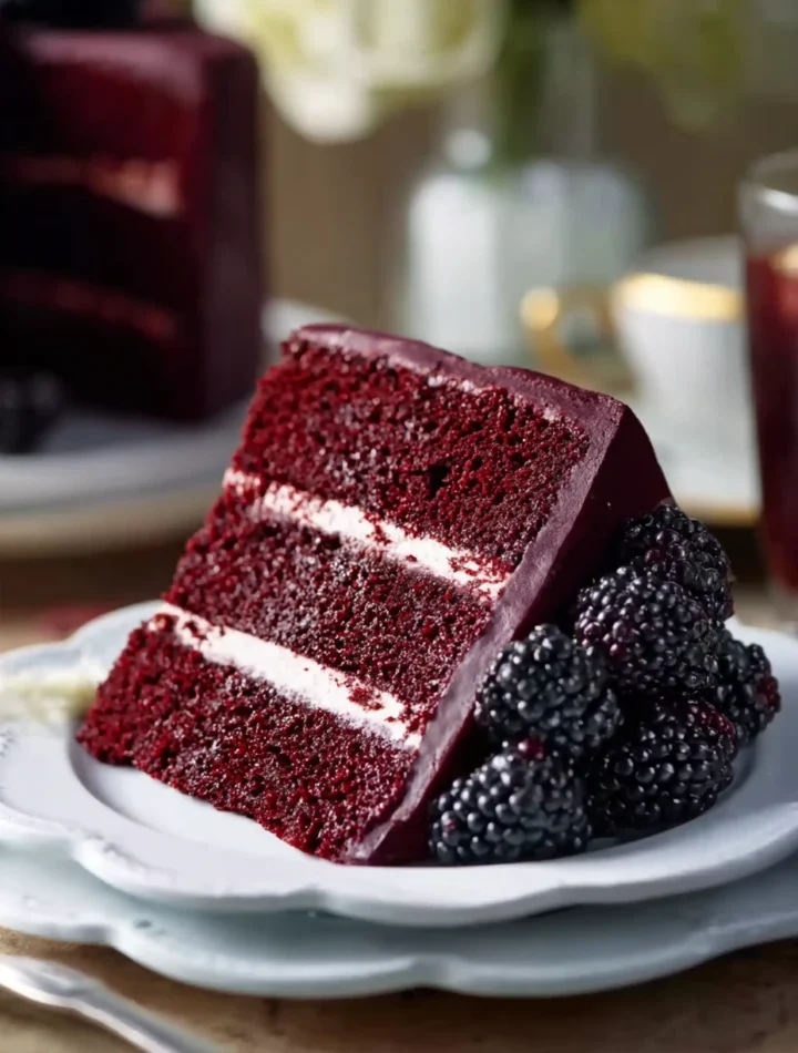 Blackberry Velvet Cake Recipe Homemade Blackberry Velvet Cake Best Blackberry Frosting Recipe How To Make Blackberry Velve...
