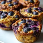 Blueberry Banana Oatmeal Cups Recipe Easy Blueberry Banana Baked Oatmeal Healthy Banana Blueberry Oatmeal Cups Gluten-free...