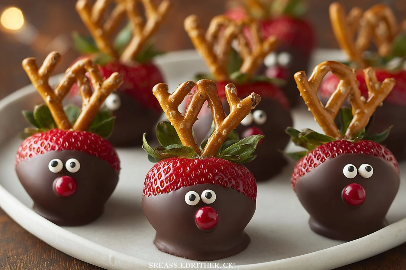 Chocolate-covered Strawberry Reindeer Recipe Buy Chocolate Strawberry Reindeer Make Chocolate-covered Reindeer Strawberrie...