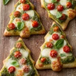 Christmas Pizza Ideas Vegetarian Treeshaped Pizzas Pesto Cheese