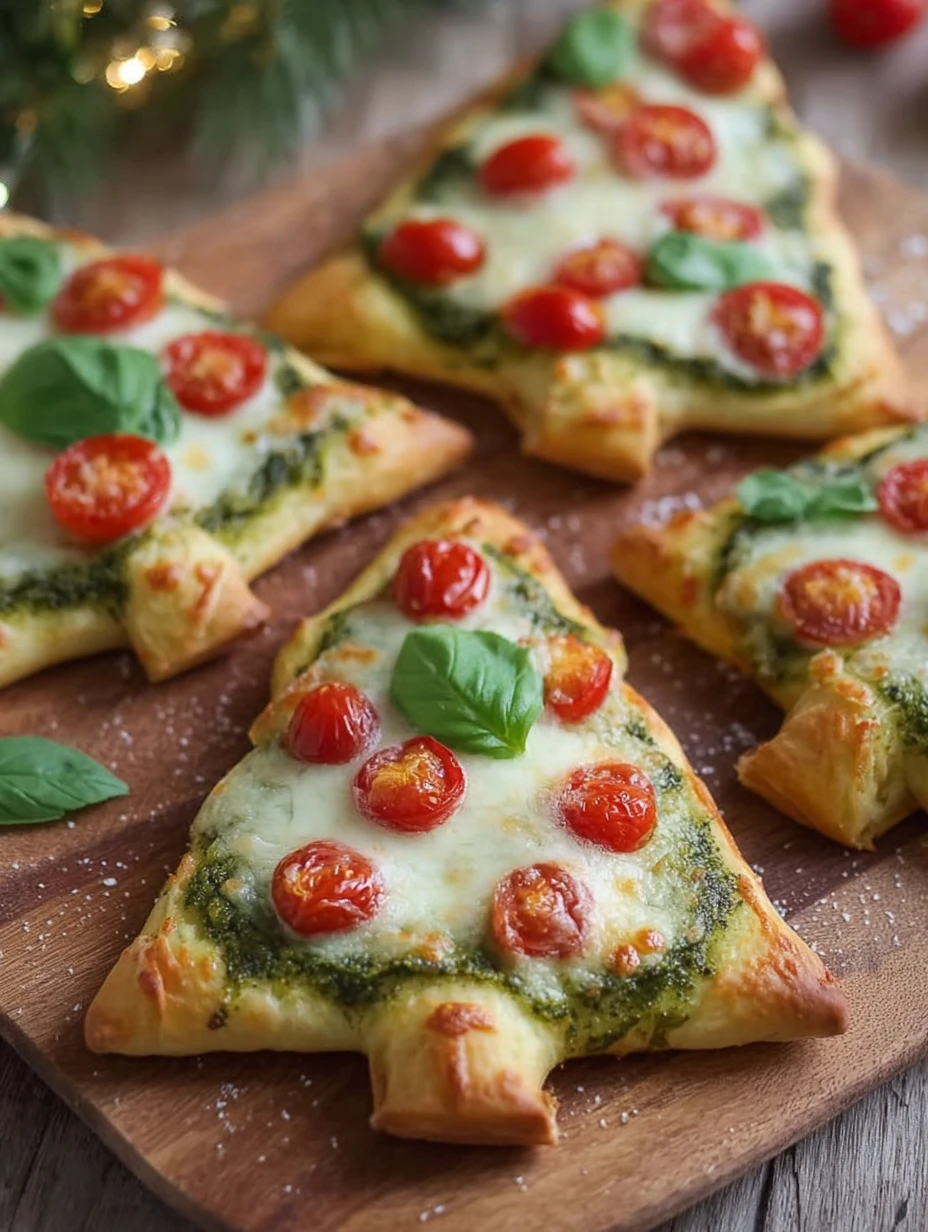 Christmas Pizza Ideas Vegetarian Treeshaped Pizzas Pesto Cheese