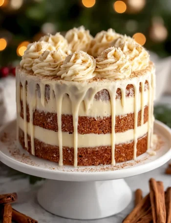 Christmas Spice Cake Recipe Best Eggnog Buttercream Frosting Easy Christmas Spice Cake Ideas Homemade Eggnog Buttercream R...