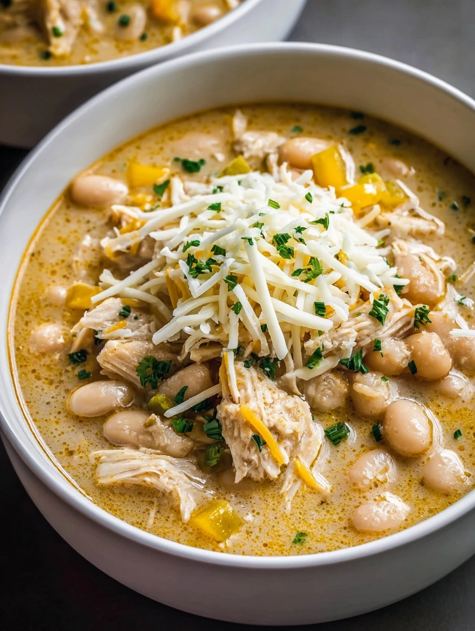 20-Minute Cozy White Cheddar Apple Chicken Chili