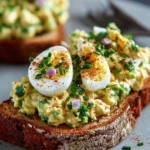 Creamy Avocado Egg Salad Toast Smoked Paprika Vegetarian