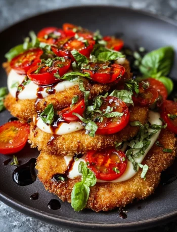 Crispy Chicken Caprese Mozzarella Tomato Basil Healthy Italian