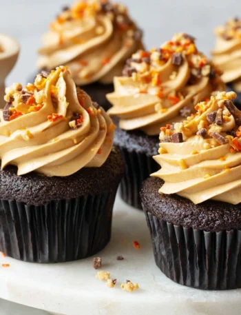 Dark Chocolate Cupcakes With Peanut Butter Frosting Recipe Best Dark Chocolate Peanut Butter Cupcakes Gourmet Dark Chocola...