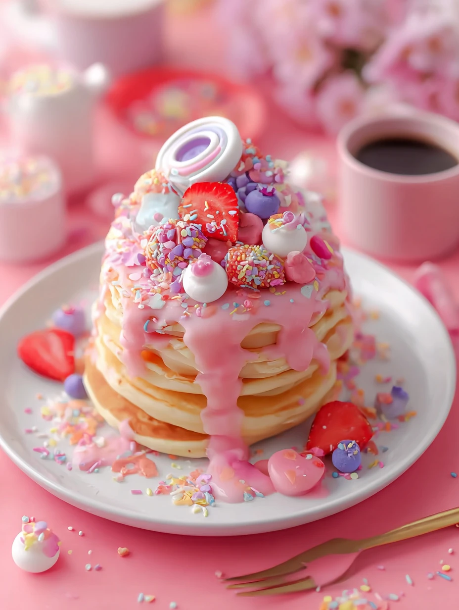 Delightful Princess Pancake Recipe Strawberry Twist Pancake Ideas Gourmet Princess Breakfast Pancakes Sweet Strawberry Pan...