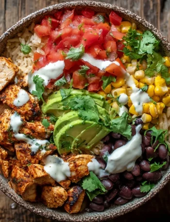 Easy 20-minute Chicken Burrito Bowl Recipe Quick Chicken Burrito Bowl Dinner Healthy Chicken Burrito Bowl Under 30 Minutes...