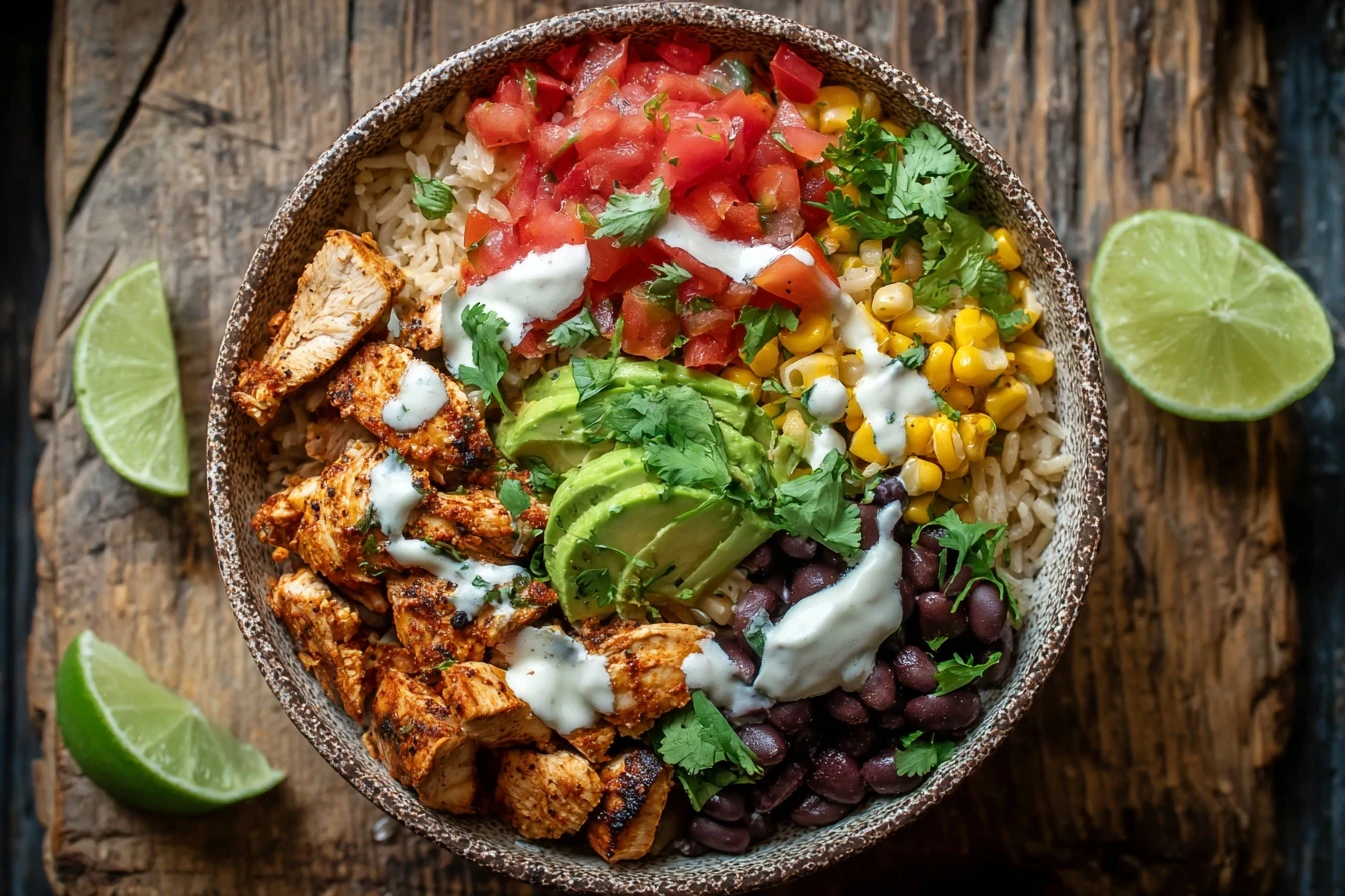 20-Minute Chicken Burrito Bowl: Quick & Tasty!