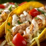 Easy 30-minute Chicken Alfredo Tacos Quick Chicken Alfredo Taco Recipe Homemade Chicken Alfredo Taco Delight Simple Chicke...