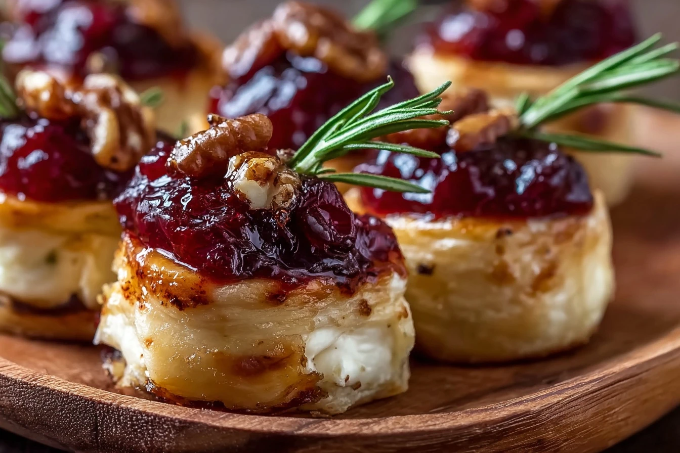 Easy Baked Cranberry Brie Bites Recipe Cranberry Brie Bites Holiday Appetizers Make Ahead Cranberry Brie Bites Cranberry B...