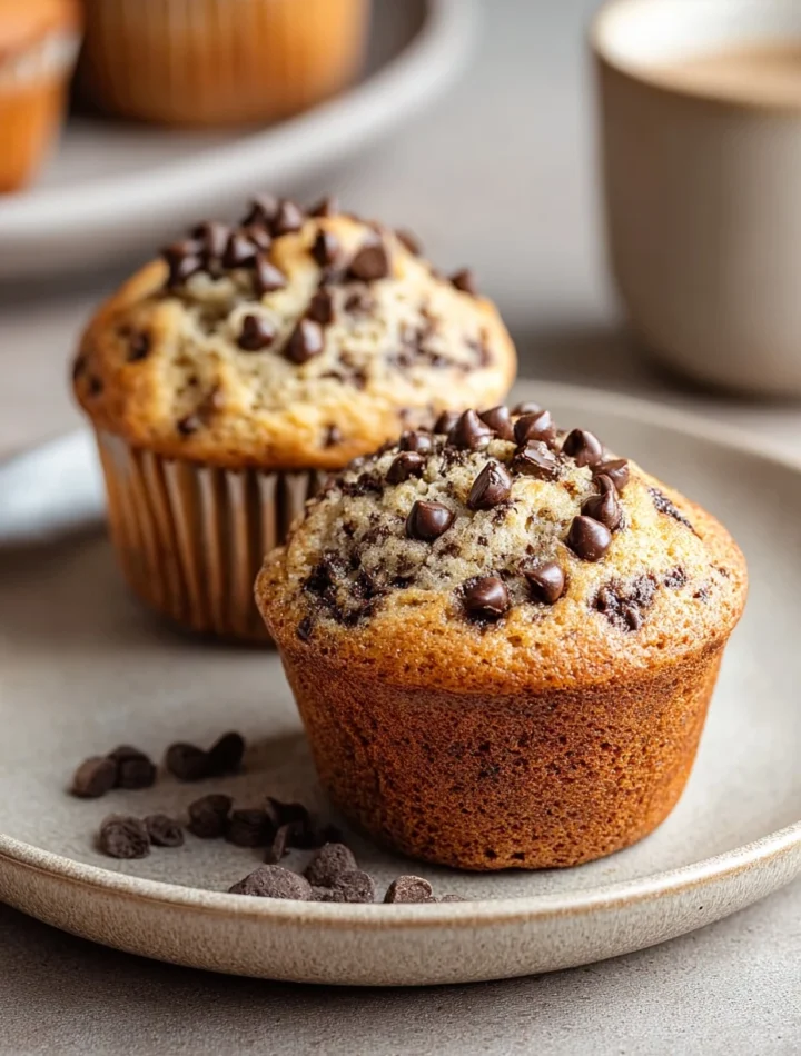 Easy Banana Chocolate Chip Muffin Recipe Best Banana Chocolate Chip Muffins Moist Banana Chocolate Chip Muffins Healthy Ba...