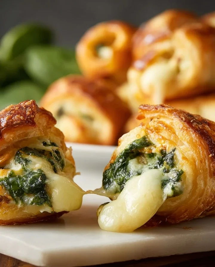 Easy Cheesy Spinach Roll Ups Recipe Homemade Spinach And Cheese Roll Ups Best Cheese For Spinach Roll Ups Cheesy Spinach R...