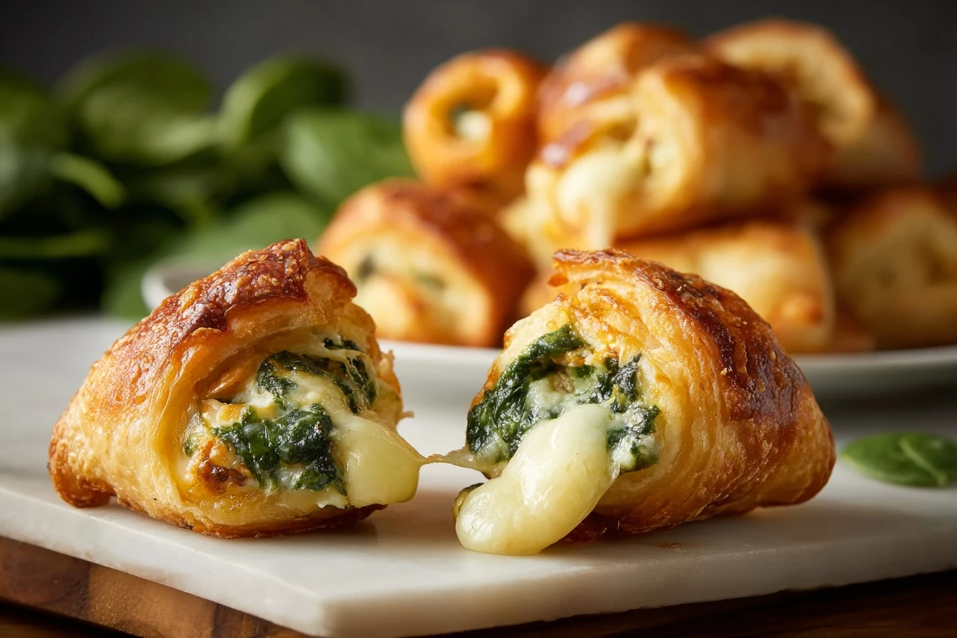 Cheesy Spinach Roll Ups