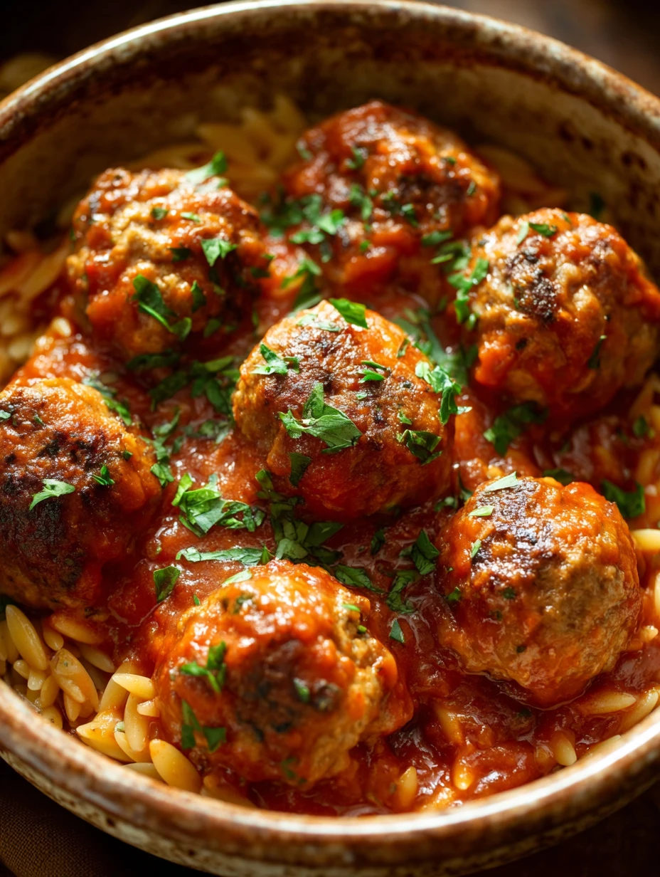 Easy Chicken Meatballs And Orzo Recipe Homemade Chicken Meatball Orzo Soup Best Spices For Chicken Meatballs Orzo Gluten-f...