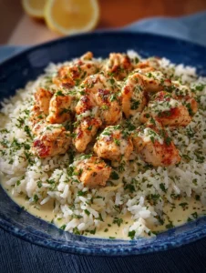 20-Minute Chicken Scampi with Creamy Garlic Parmesan Rice Recipe