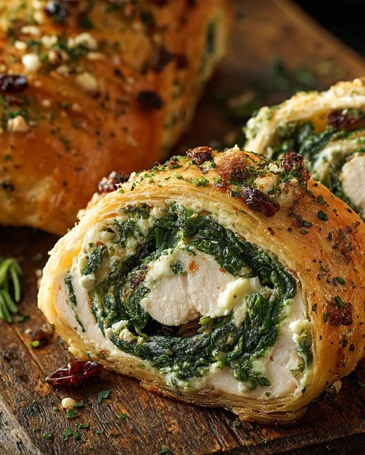 Easy Chicken Spinach Feta Roll-ups Recipe Quick Spinach Feta Chicken Dinner Best Rolled Chicken With Feta Recipe Low Carb ...