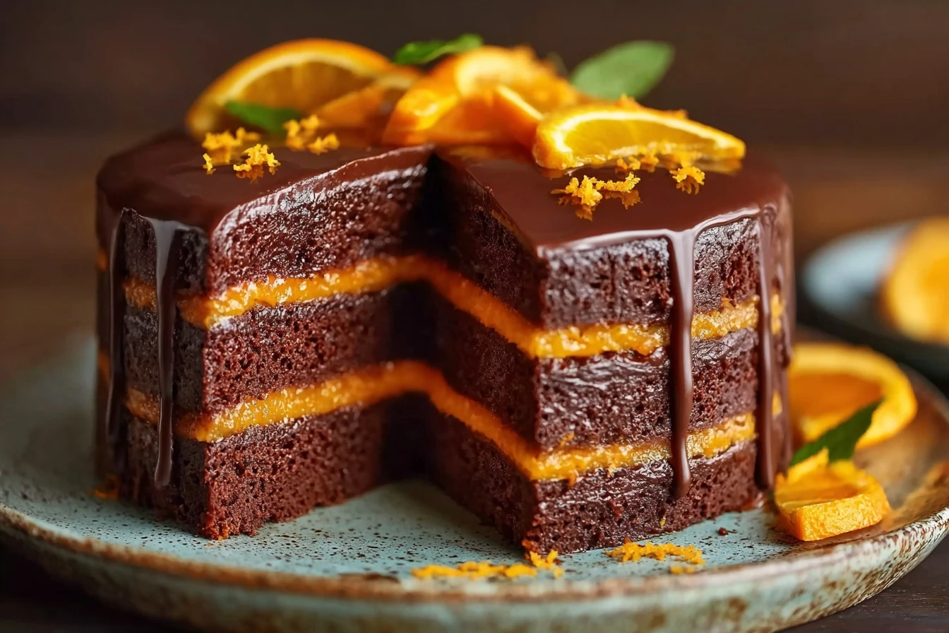 Easy Chocolate Orange Cake Recipe 20 Minute Chocolate Orange Cake Chocolate Orange Layer Cake With Ganache Quick Orange Ga...