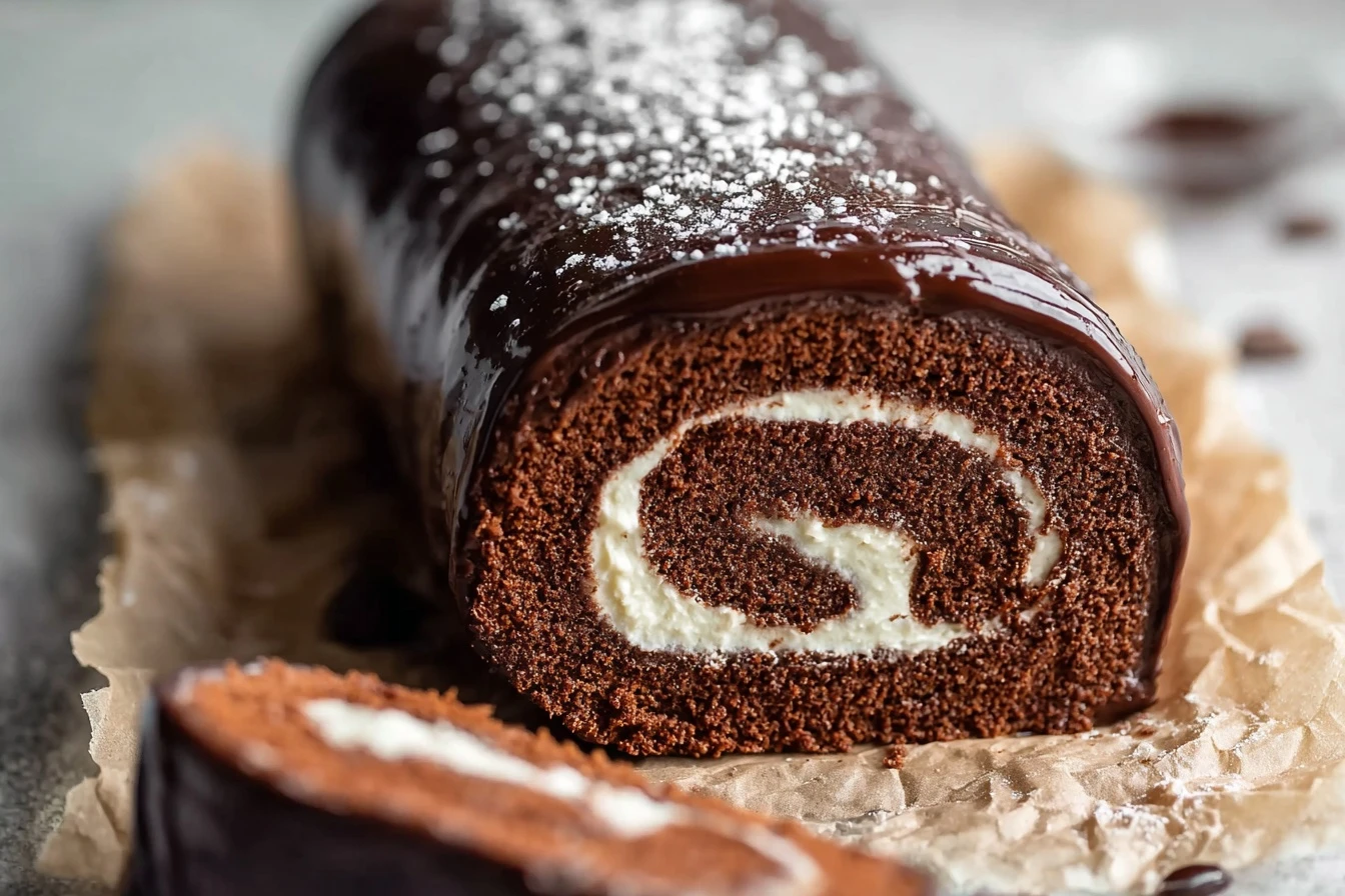 Easy Chocolate Swiss Roll Recipe Homemade Swiss Roll Cake Chocolate Best Cocoa Swiss Roll Recipe How To Make A Chocolate S...