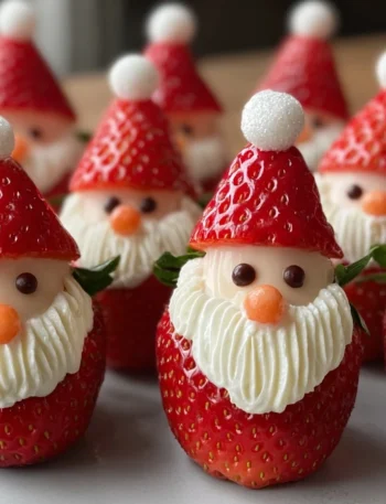 Easy Christmas Strawberry Santas Recipe Homemade Strawberry Santas For Kids Best Cream Cheese For Strawberry Santas Strawb...