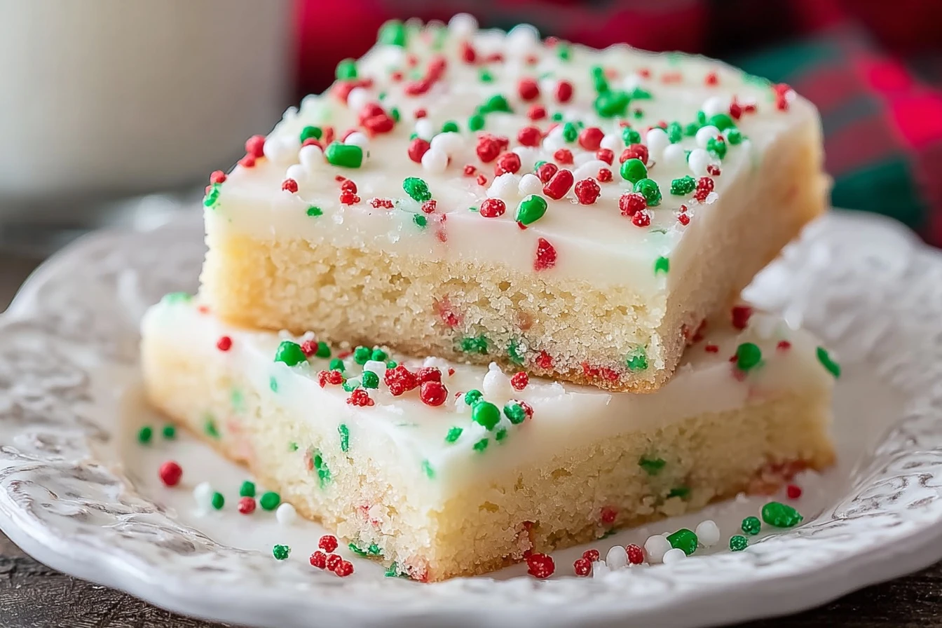 Easy Christmas Sugar Cookie Bars Recipe Homemade Christmas Sugar Cookie Bars Best Christmas Sugar Cookie Bars Gluten-free ...