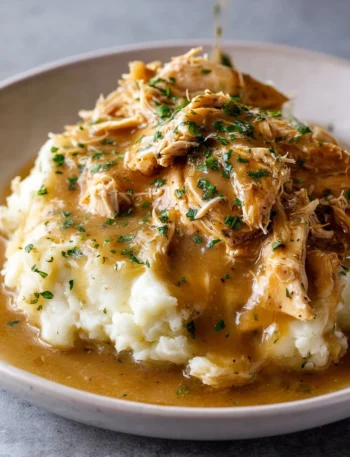 Easy Crockpot Chicken And Gravy Recipe Melt-in-your-mouth Chicken Crockpot Dish Best Slow Cooker Chicken Gravy Simple Comf...