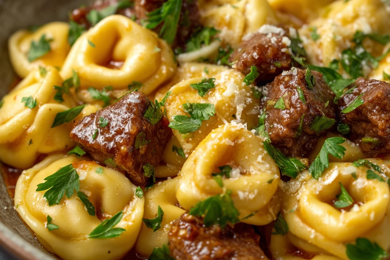 Easy Garlic Butter Beef Tortellini Recipe Best Beef Tortellini Garlic Sauce Homemade Garlic Butter Beef Tortellini Quick G...