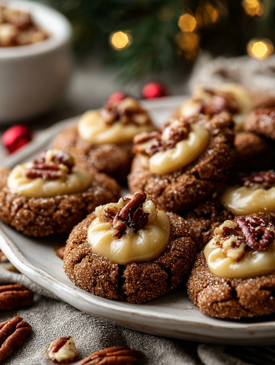 Easy Gingerbread Thumbprint Cookies Recipe Quick Maple Pecan Cookies Tutorial 30 Minute Gingerbread Cookie Guide How To Ma...