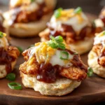 Easy Mini BBQ Ranch Biscuit Melts Recipe Homemade BBQ Ranch Biscuit Melts Mini Biscuit Melts With Ranch And BBQ Quick BBQ ...