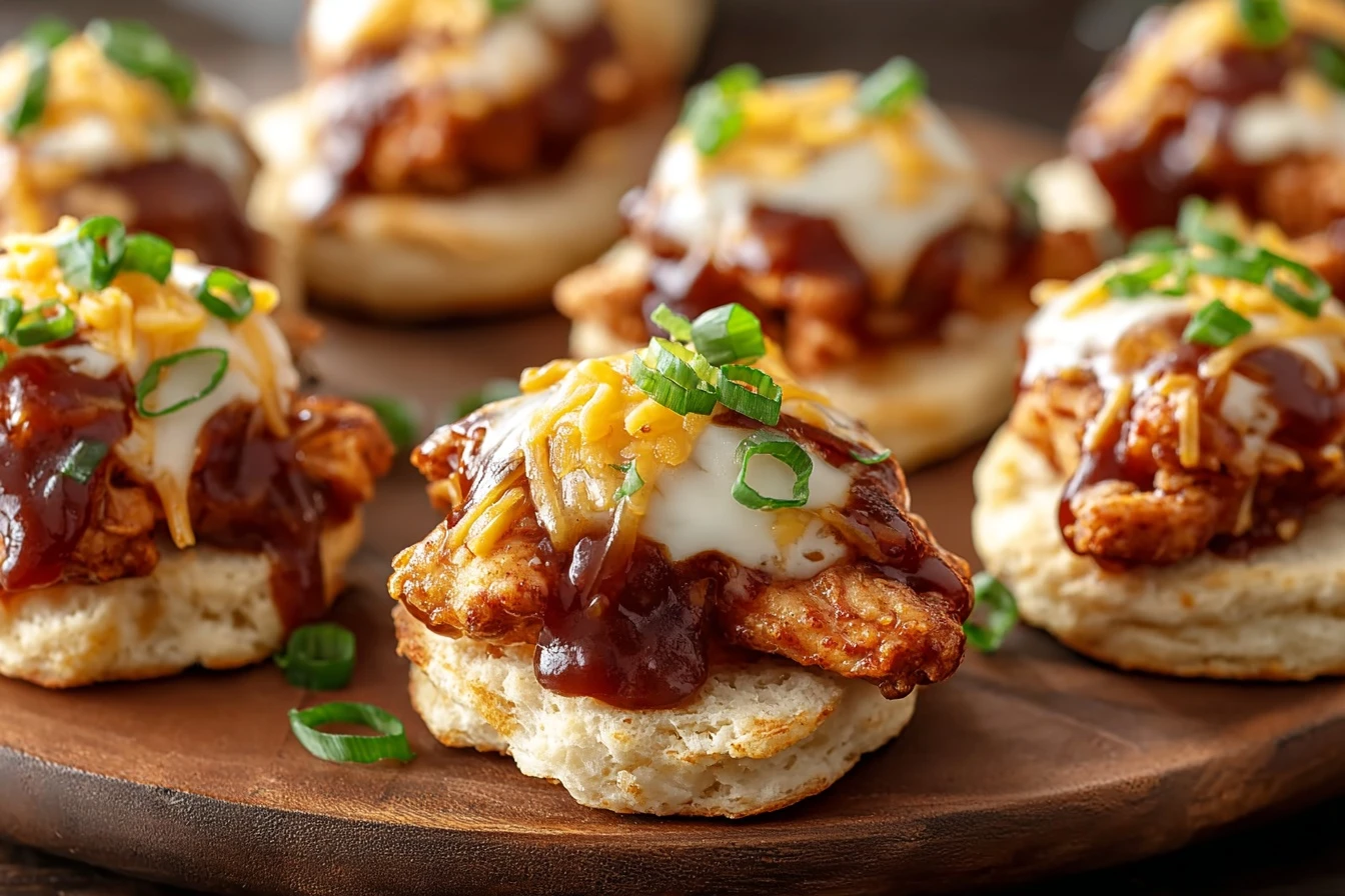 Easy Mini BBQ Ranch Biscuit Melts Recipe Homemade BBQ Ranch Biscuit Melts Mini Biscuit Melts With Ranch And BBQ Quick BBQ ...