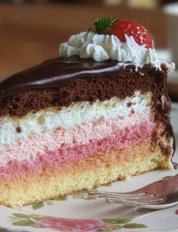Easy Neapolitan Cake Recipe Steps Homemade Neapolitan Cake Tutorial Best Three Flavor Cake Recipe Neapolitan Cake Making G...