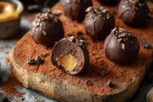No Bake Chocolate Peanut Butter Truffles Recipe