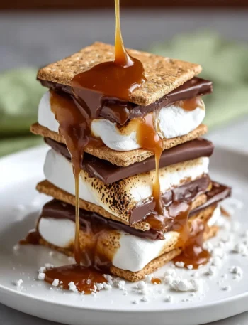 Easy Oven Baked S'mores Recipe Homemade Salted Caramel S'mores How To Make S'mores In The Oven Best Salted Caramel S'mores...