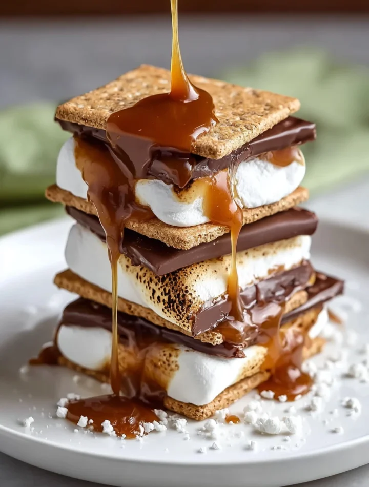 Easy Oven Baked S'mores Recipe Homemade Salted Caramel S'mores How To Make S'mores In The Oven Best Salted Caramel S'mores...